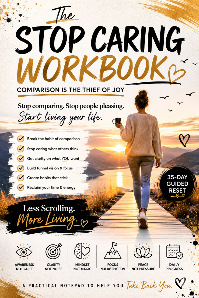 The Stop Caring Workbook™ Comparison Is The Thief Of Joy 35-Day Guided Behaviour Change Workbook